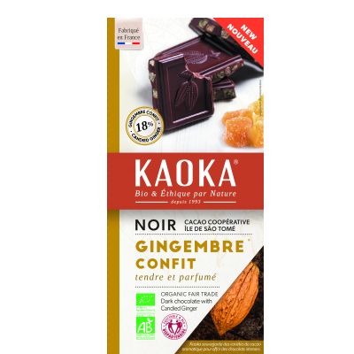 Kaoka Noir Sao Tome Gingembre Confit 180g