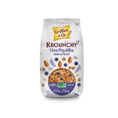 Krounchy Chia Myrtille Avoine Ss Gluten 500 G